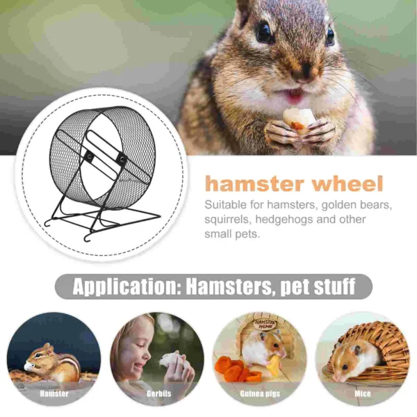 Silent Nail Grinding Wheel Durable Iron Hamster Exercise Toy Running Wheel Small Pet Plaything Pet Products Hamster Wheel - Image 5
