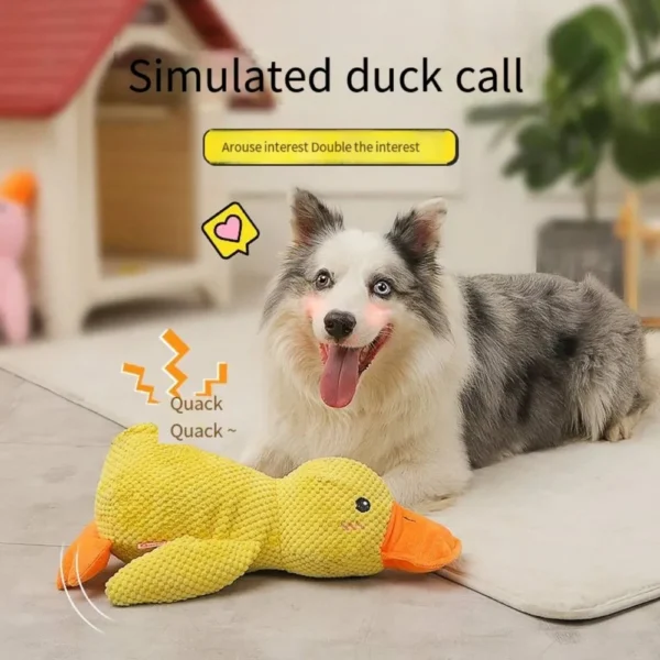 Dog Toy Stomping Duck Bite Resistant Grinding Teeth Cleaning Large Dog Interactive Entertainment Puppy Boredom Pet Plush Toy - Image 2