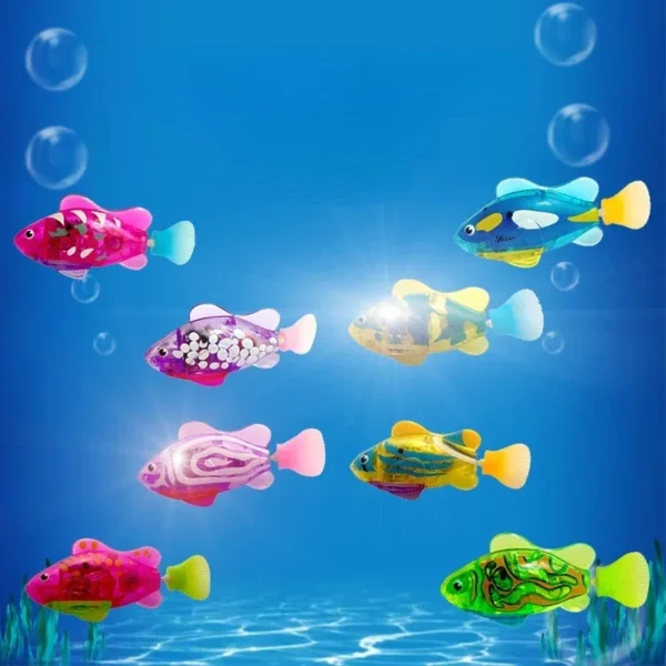 Pet Cat Toy LED Interactive Swimming Robot Fish Toy for Cat Glowing Electric Fish Toy to Stimulate Pet's Hunter Instincts - Image 3