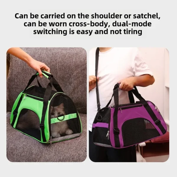 Cat Bags Portable Dog Carrier Bag Mesh Breathable Carrier Bags for Small Dogs Foldable Cats Handbag Travel Pet Bag Handbag - Image 6