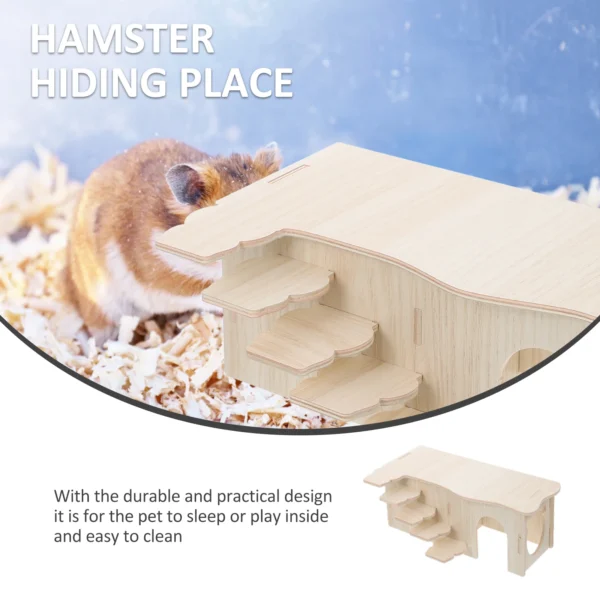 Multi Room Maze Toy Wooden House For Pets Guinea Pigs Decorative Nest Mouse Hideout Hamster Cages Pet Products - Image 3