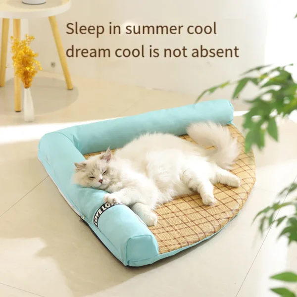Cats Pet Products Can Be Disassembled Washed Summer Cats Nest Dog Bed Cool Nest With Pillow Pet Supplies Houses Habitats