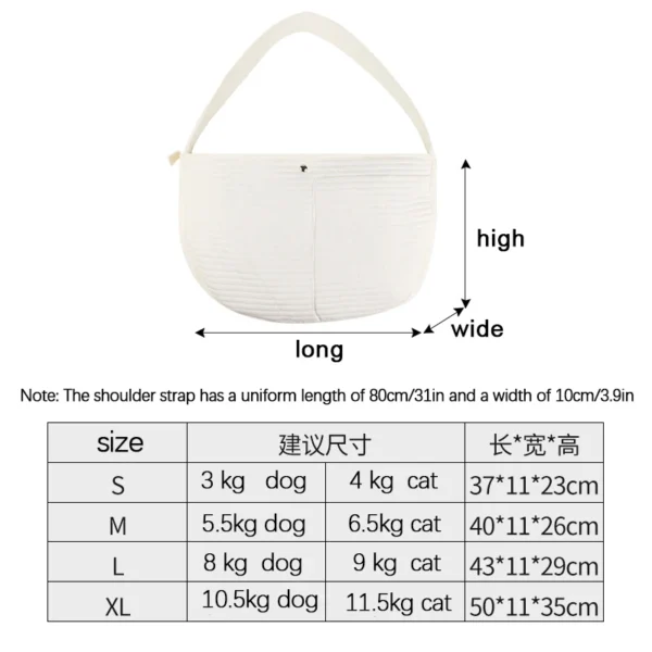 Outdoor Puppy Carrier Bag Carrier Bag Cat Carrier Bags Out Crossbody Shoulder Bag Portable Cat Dog Sling Bag Pet Carrying Suppli - Image 6