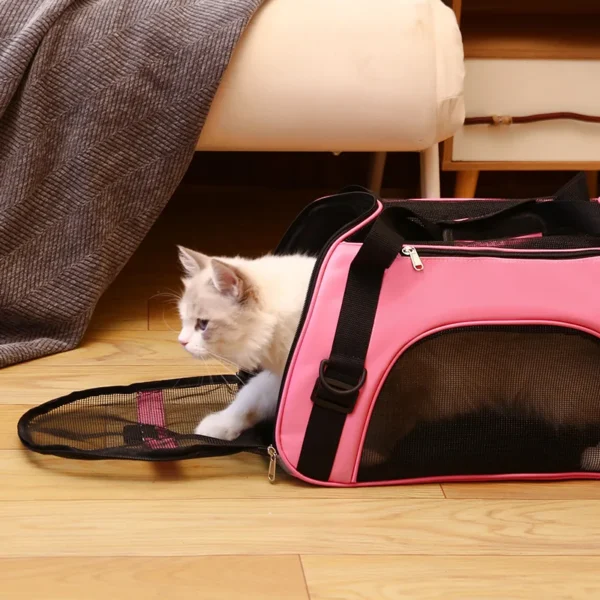 Cat Bags Portable Dog Carrier Bag Mesh Breathable Carrier Bags for Small Dogs Foldable Cats Handbag Travel Pet Bag Handbag - Image 5