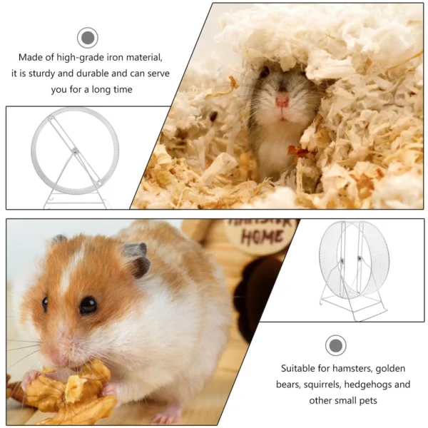 Silent Nail Grinding Running Wheel High Grade Iron Hamster Exercise Toy Durable Fitness Wheel Small Animals Plaything Pet - Image 6