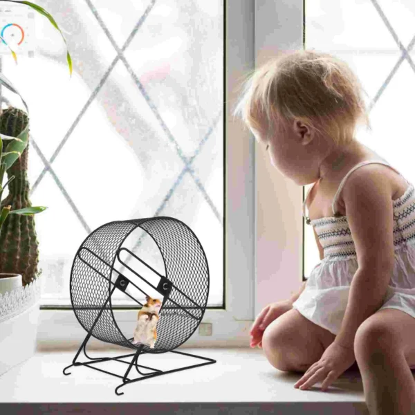 Silent Nail Grinding Wheel Durable Iron Hamster Exercise Toy Running Wheel Small Pet Plaything Pet Products Hamster Wheel - Image 6