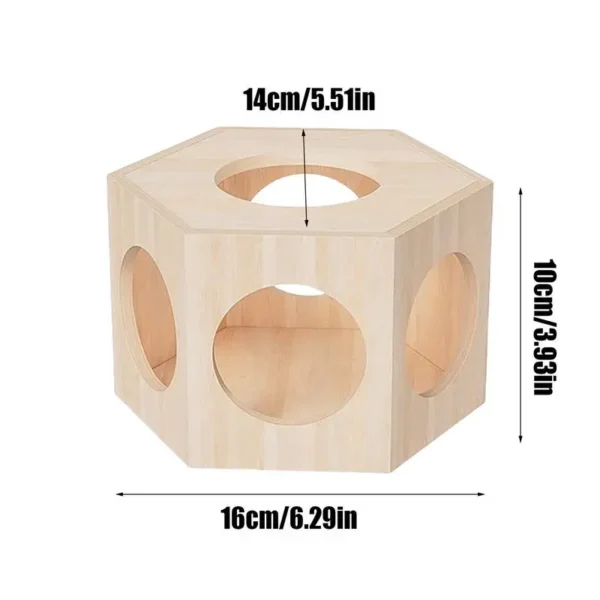 Hamster Houses And Hideouts Wood Hamster House Small Animal Habitat Cage Accessories Décor Maze For Guinea Dwarf Lemmings Mice - Image 6