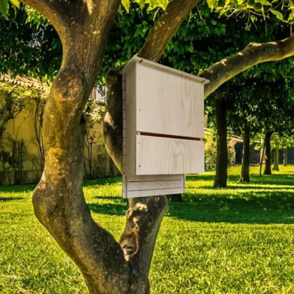 Outdoor Bat Houses Wood Outdoor Bat Habitat Box Outside Bat Habitat House Wooden Decor Wooden Bat Box Shelter & Nest - Image 5