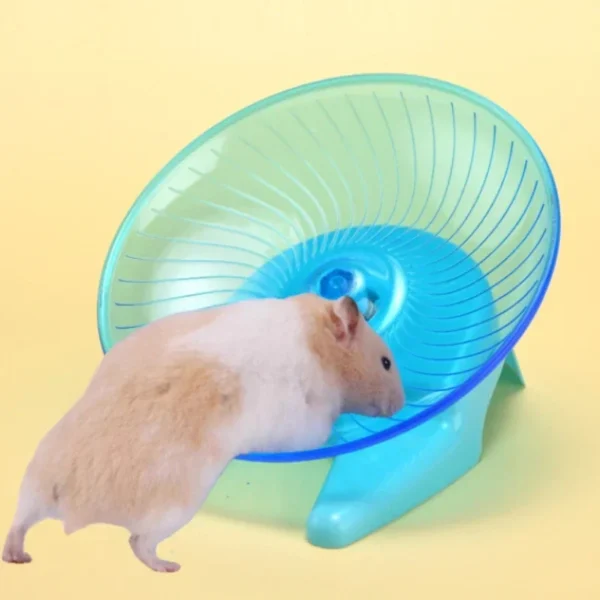 Silent Hamster Running Wheel Quiet Exercise Saucer for Small Pets Durable Non-Slip Rotating Disc for Hamsters Mice Hedgehogs - Image 2