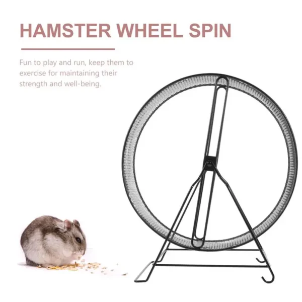 Wheel Hamster Exercise Running Small Silent Chinchilla Largehedgehog Guinea Ratgerbil Metal Pet Quiet S Animal - Image 3