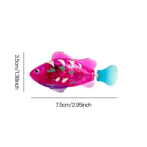 Pet Cat Toy LED Interactive Swimming Robot Fish Toy for Cat Glowing Electric Fish Toy to Stimulate Pet's Hunter Instincts - Image 2