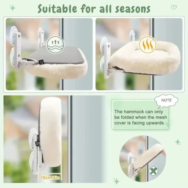 Pet Products Cat Hammock Window Habitat Cat Sunbathing Glass Hanging Suction Cup Balcony Pet Nests - Image 4