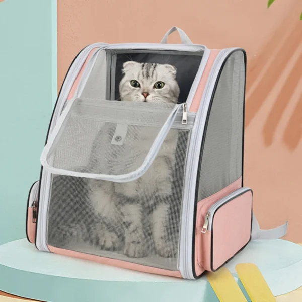 Pet Cat Carrier Bag Outdoor Travel Backpack for Cats Small Dogs Breathable Cat Carrying Bag Suitable for Cats Within 6kg - Image 3