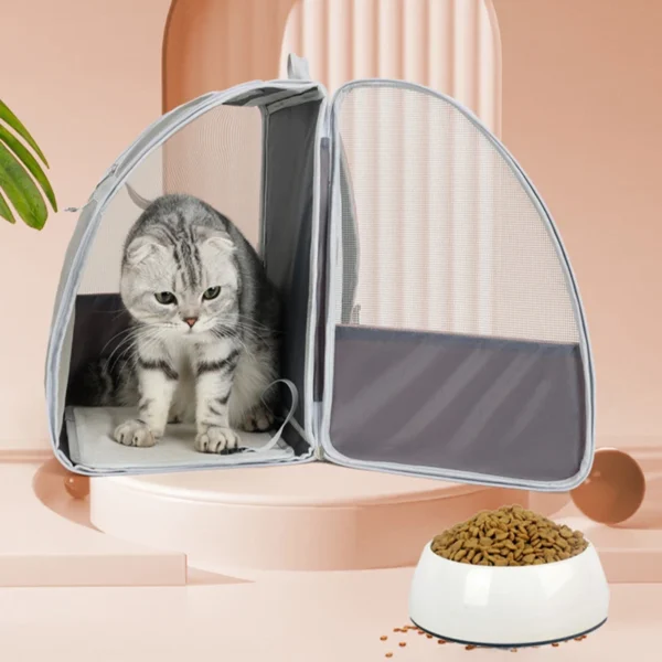 Pet Cat Carrier Bag Outdoor Travel Backpack for Cats Small Dogs Breathable Cat Carrying Bag Suitable for Cats Within 6kg - Image 4