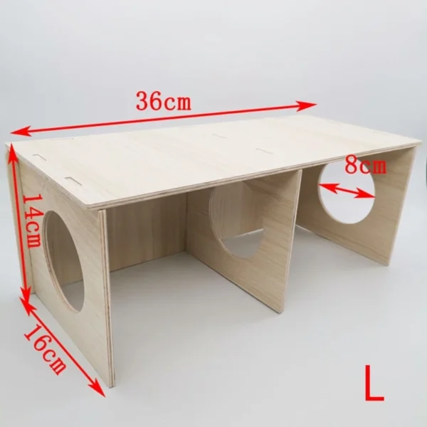 Hamster House Wood Hideout Chamber Natural Wood Nest Habitat for Gerbils Hamsters Natural Materials Guinea-Pigs - Image 3
