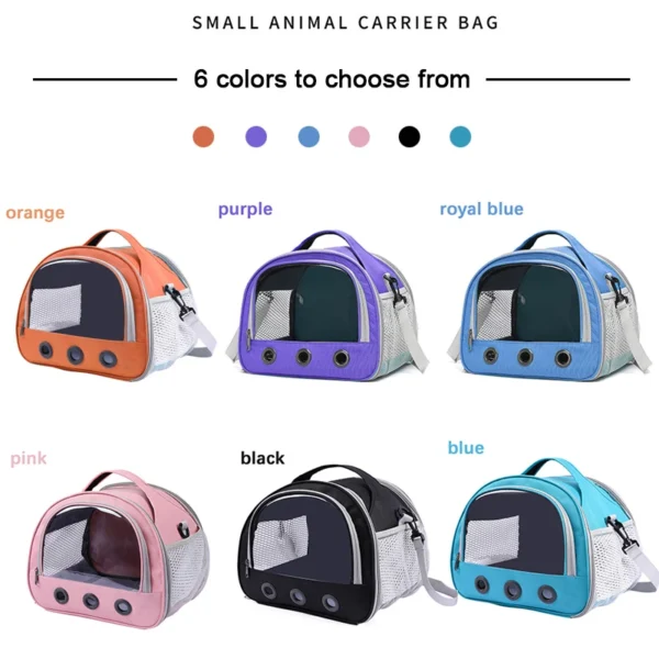 Foldable Cat Dog Bird Rabbit Carrier Bag With Thick Cotton Cushion Pet Aviation Backpack Anti-suffocation Portable Travel Bag - Image 2
