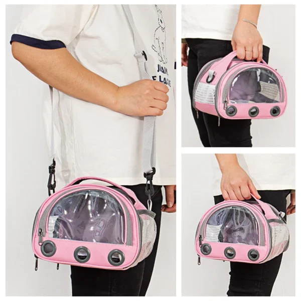 Foldable Cat Dog Bird Rabbit Carrier Bag With Thick Cotton Cushion Pet Aviation Backpack Anti-suffocation Portable Travel Bag - Image 6
