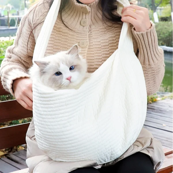 Outdoor Puppy Carrier Bag Carrier Bag Cat Carrier Bags Out Crossbody Shoulder Bag Portable Cat Dog Sling Bag Pet Carrying Suppli - Image 3