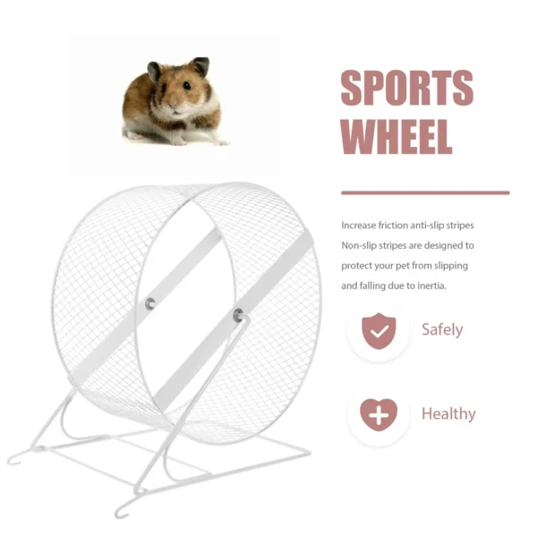 Silent Nail Grinding Running Wheel High Grade Iron Hamster Exercise Toy Durable Fitness Wheel Small Animals Plaything Pet - Image 3