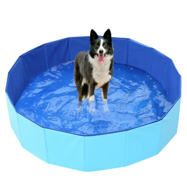 Foldable Cat Pool Toy Play Water Bath Tub for Dogs and Cats Summer Cool Pet Cleaning Basin with Turtle Starfish Octopus Design - Image 2