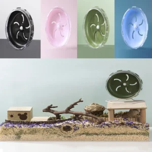 Hamster Sport Running Wheel Rat Small Rodent Mice Silent Jogging Hamster Gerbil Exercise Play Toys Brackets Accessories