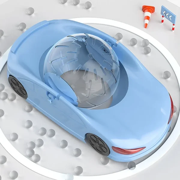 Hamster Exercise Wheel Hamster Toy Car Funny Detachable Lightweight Clear Ball - Image 6