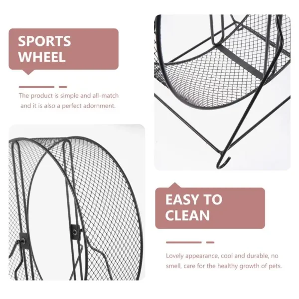 Wheel Hamster Exercise Running Small Silent Chinchilla Largehedgehog Guinea Ratgerbil Metal Pet Quiet S Animal - Image 4