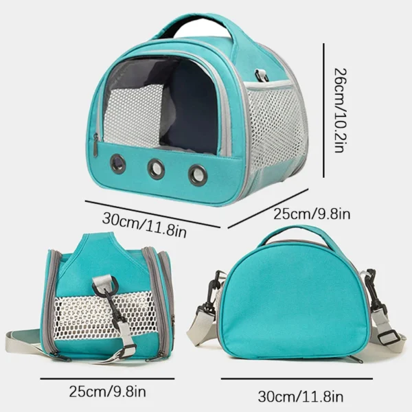 Foldable Cat Dog Bird Rabbit Carrier Bag With Thick Cotton Cushion Pet Aviation Backpack Anti-suffocation Portable Travel Bag - Image 4