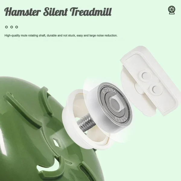 Silent Hamster Running Wheel Exercise Wheel for Rats Mice Gerbils Small Pets Quiet Spinner Jogging Toy with Stable Bracket - Image 3